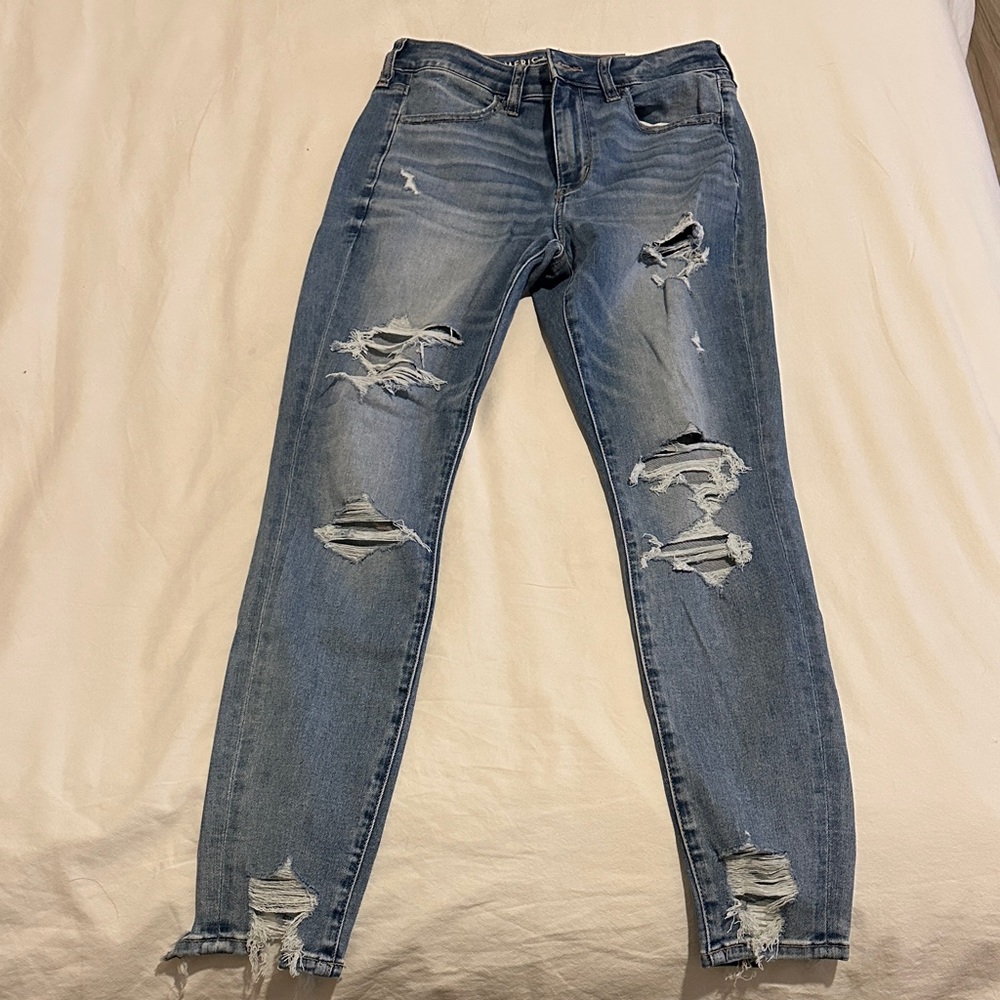 American Eagle Outfitters Distressed Jegging - Fresh Bright - 8